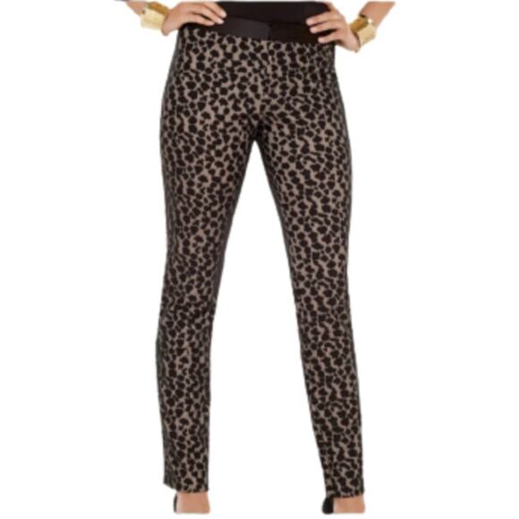 Chico’s Black Label Pants Black Cheetah Print Overlay Cream Dress Party Size 8 - Picture 14 of 14